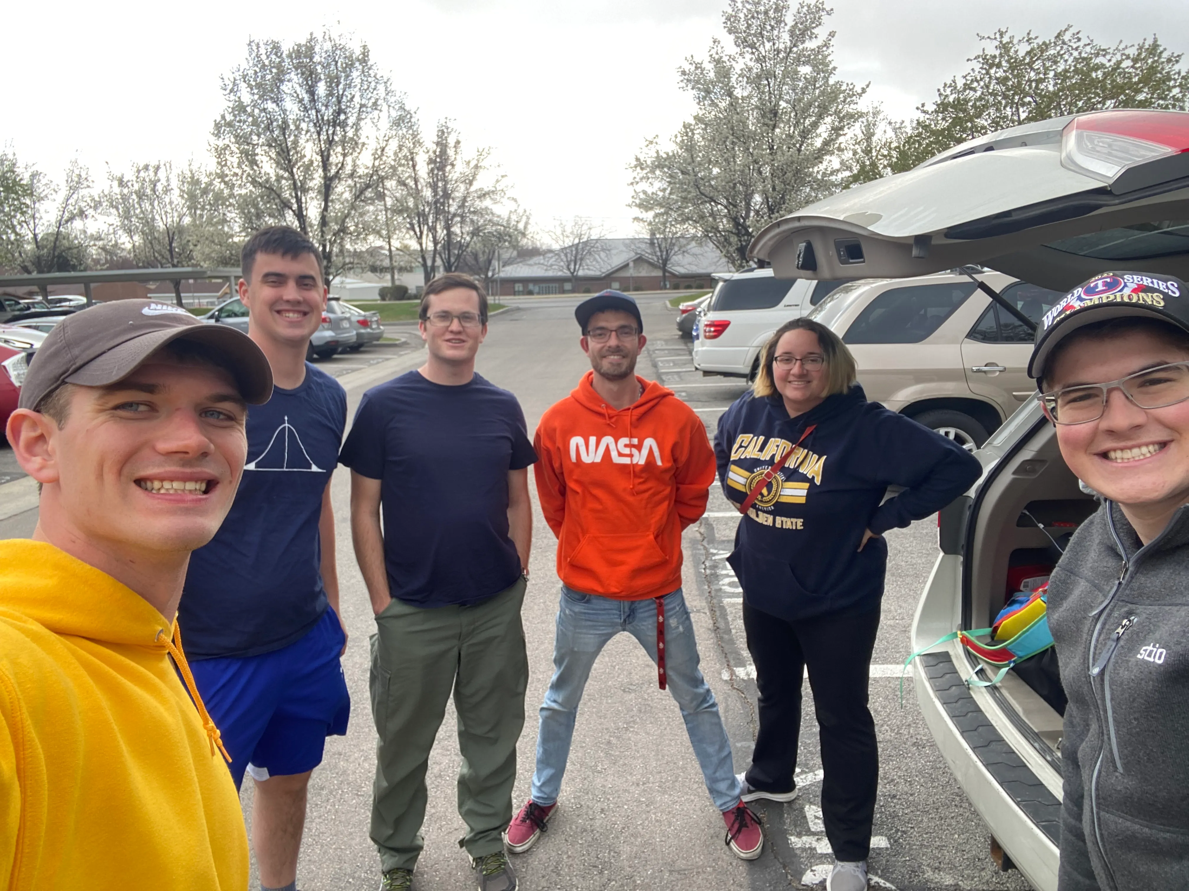 group getting ready to leave